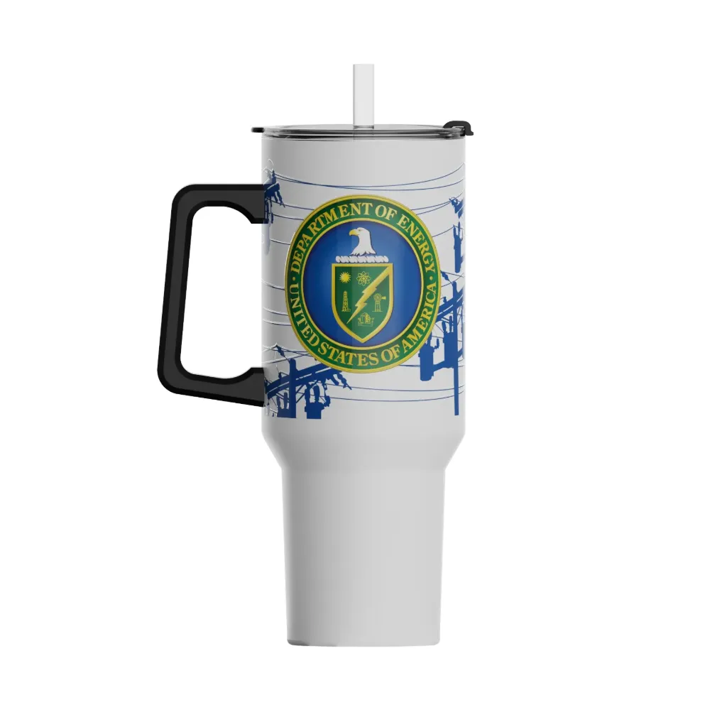 40oz Tumbler (Lines and Poles, White)